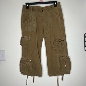 Vintage LA wide leg corduroy capris